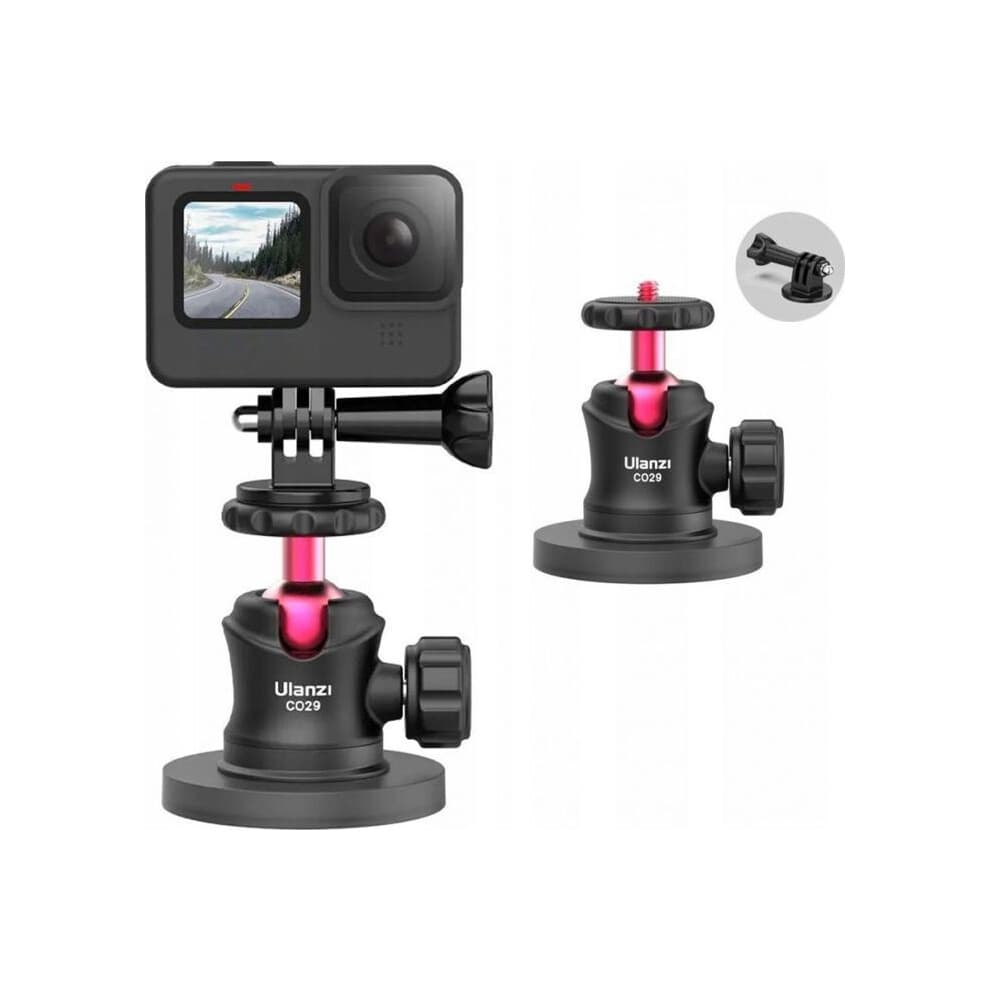 Ulanzi - SB8164 - Support à ventouse magnétique + rotule 3D pour caméra Gopro Sjcam Xiaomi Dji Insta360 / / C029