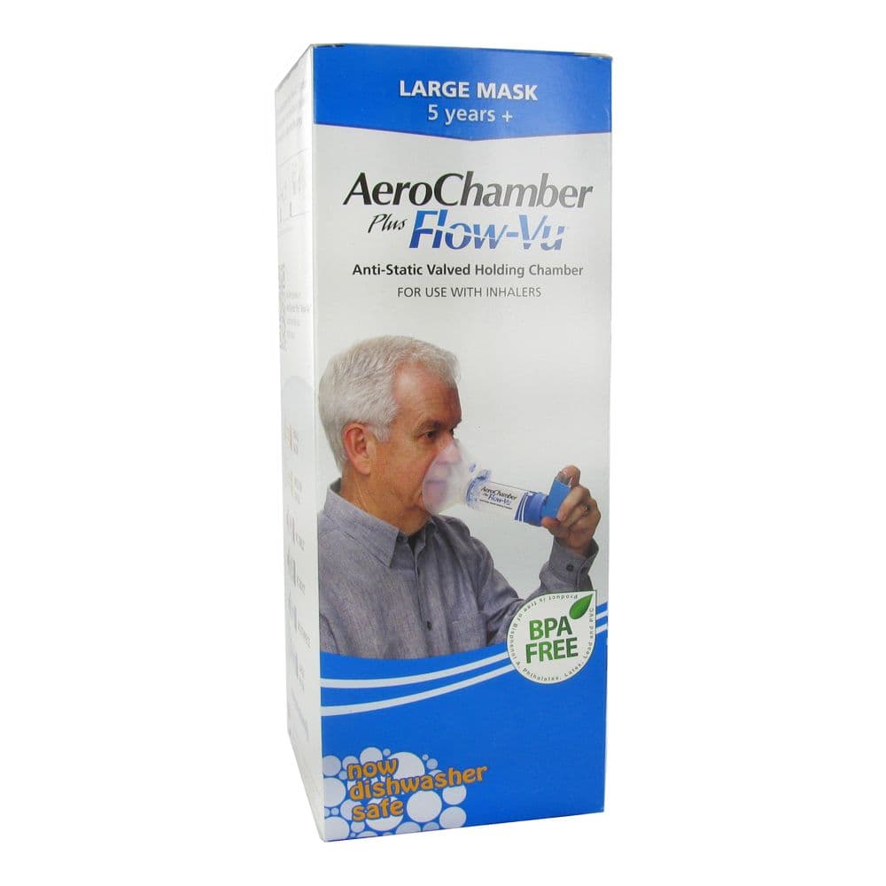 Aerochamber Plus Anti-Statique + Flow-Vu-Masque Adultes 1 pc(s) Appareil