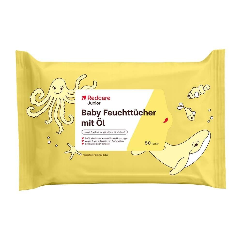 Redcare Junior Lingettes humides pour bébés à l'huile 50 pc(s) Lingette(S)