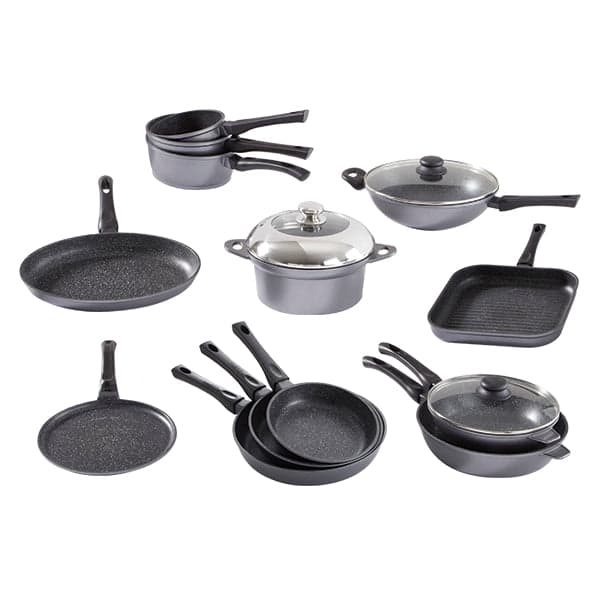 Batterie de cuisine 13 pièces revêtement Dur comme la pierre Mathon