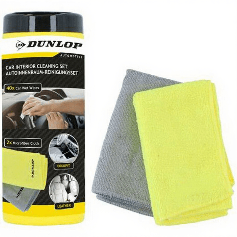 Dunlop - Nettoyage de l'intérieur de la voiture - Kit de nettoyage 3 pièces