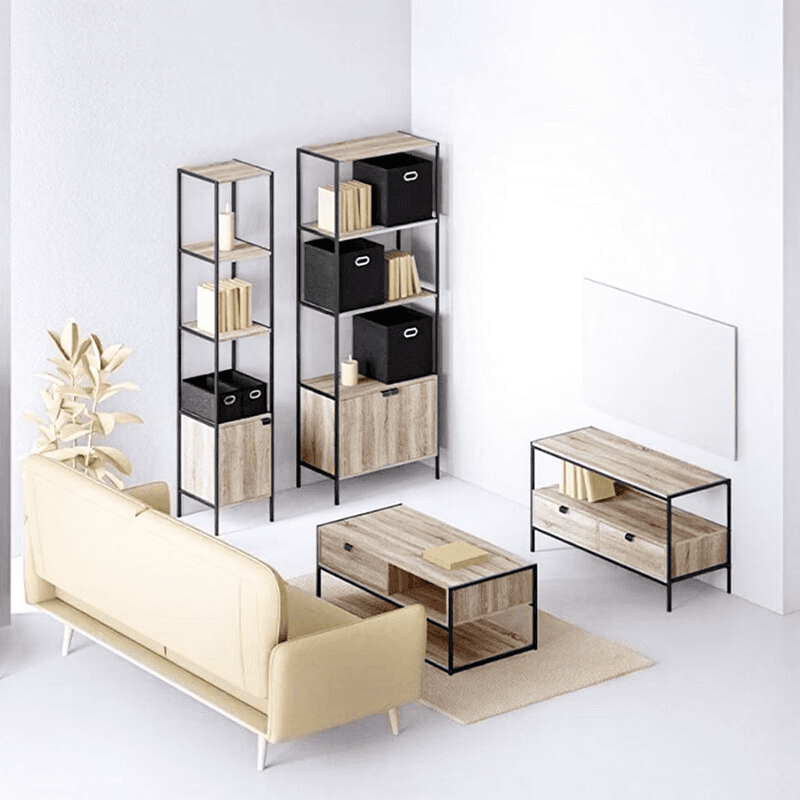 5five Meuble TV effet chêne Aliaj Beige naturel