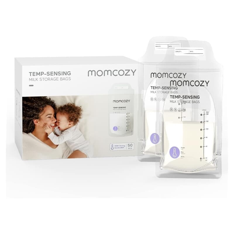 Momcozy Lot de 50 sachets de conservation de lait maternel à indicateur thermique - 180 ml