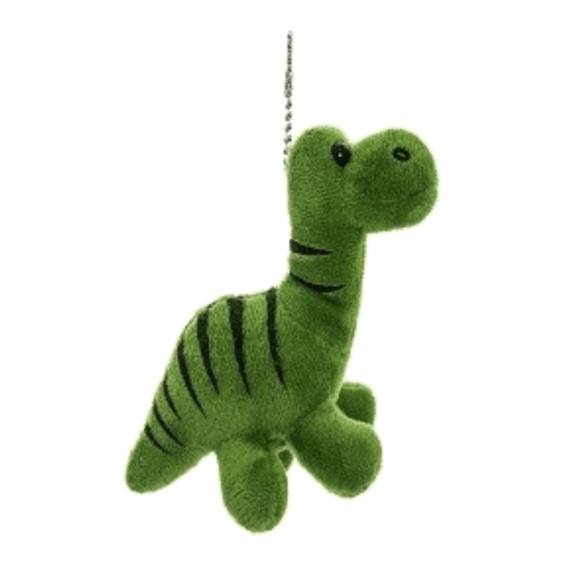 Porte-clés en peluche dinosaure à rayures 15 cm