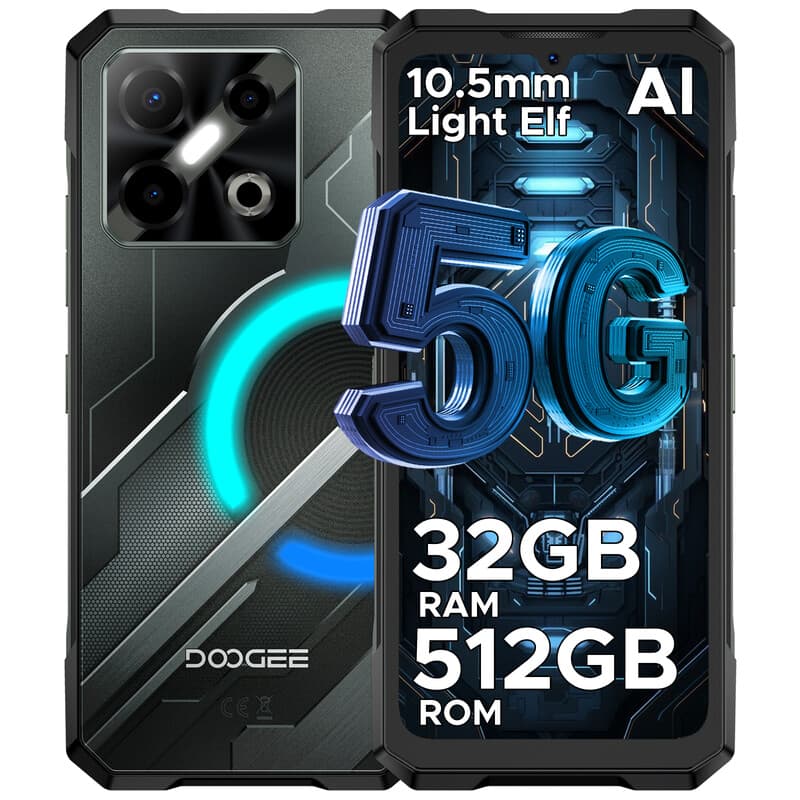 DOOGEE Blade GT Pro 5G Smartphone robuste 2025, 6,6" FHD+, 32+512 Go, 120 Hz - Noir
