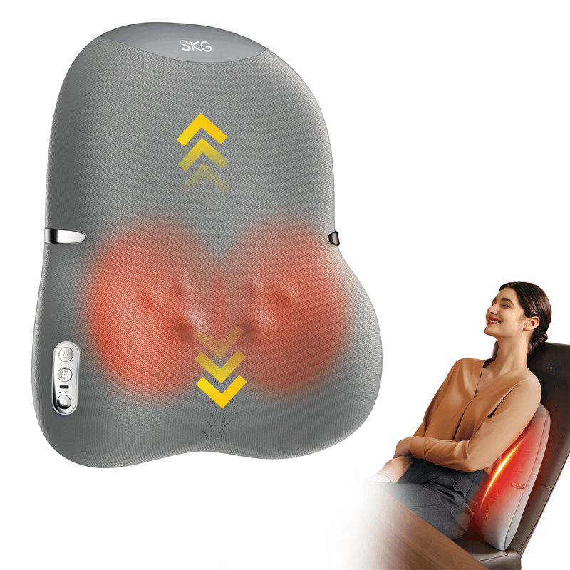SKG TS700 Support lombaire avec tête de massage 4D pour le bureau et la maison. Cadeau pour l'être aimé