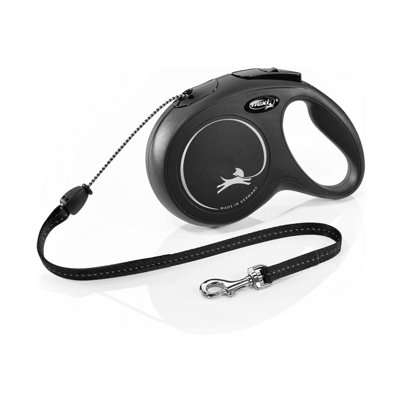FLEXI New Classic Laisse pour chien avec cordon 5 m Taille M Noir