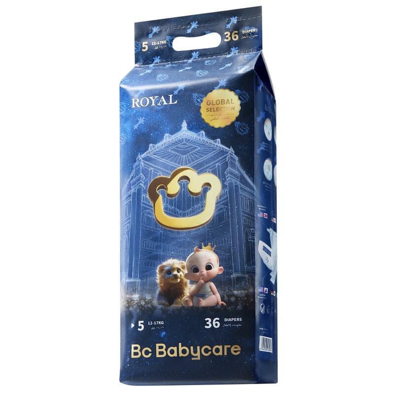 Bc Babycare Royal Couches Taille 5 (12-17 kg) Lot de 36