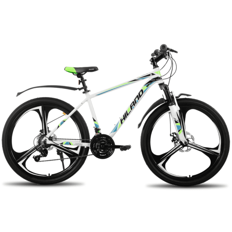 Hiland, H200 Plus, VTT 26 pouces avec cadre en alliage d’aluminium, freins à disque doubles, 18 vitesses, suspension avant, pour hommes et femmes,