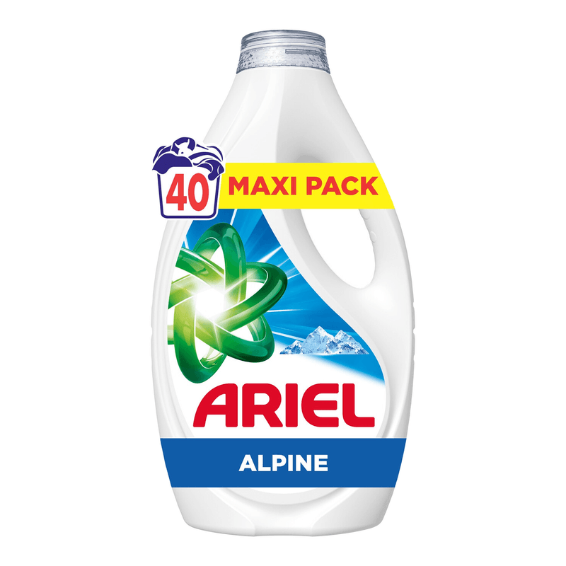 ARIEL Lessive liquide Alpine 40 lavages 1,8L