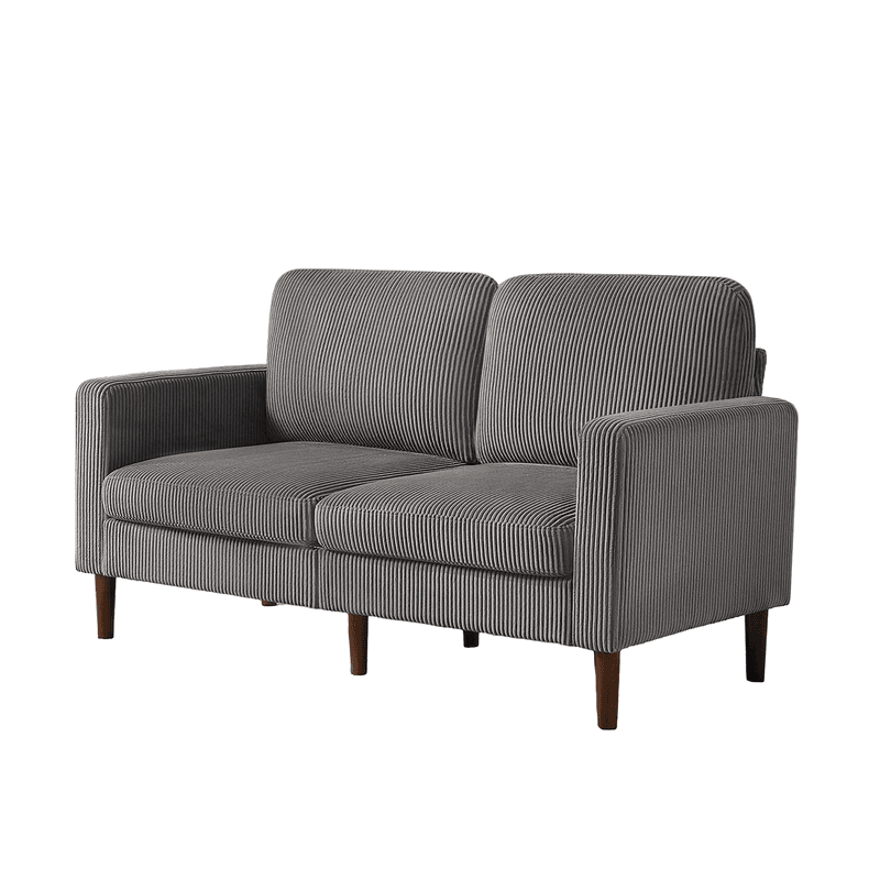 HONEYOU Canapé moderne en velours côtelé gris - 164 cm