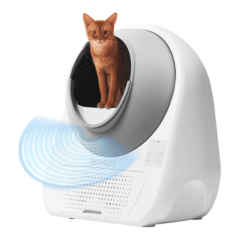 Catlink Pro-X Bac à litière pour chat de luxe autonettoyant avec contrôle via application et double élimination des odeurs - 65 L