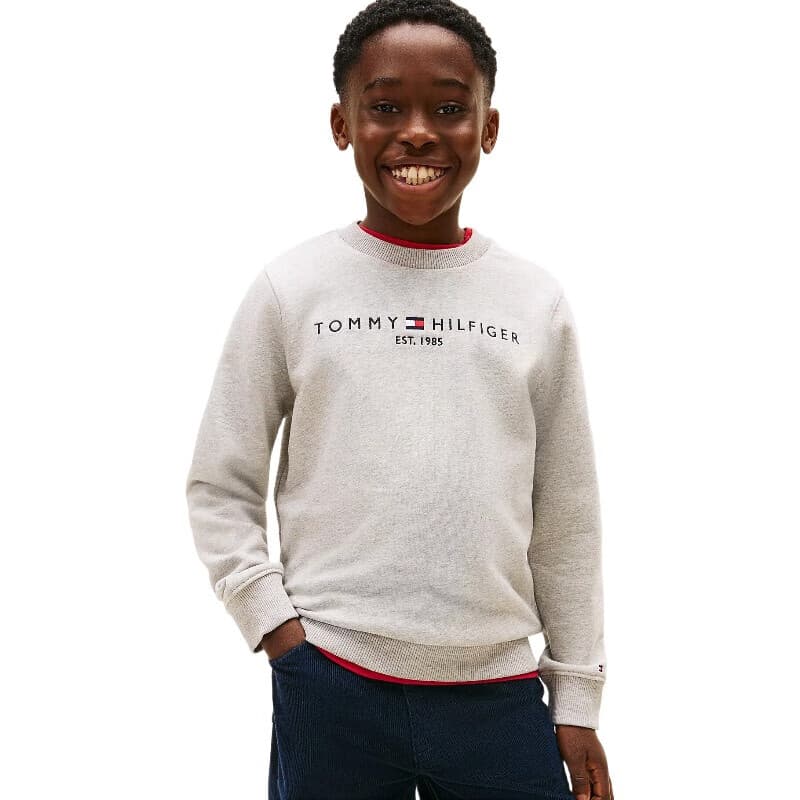 Tommy Hilfiger Sweatshirt essentiel unisexe enfant gris chiné - Taille 3
