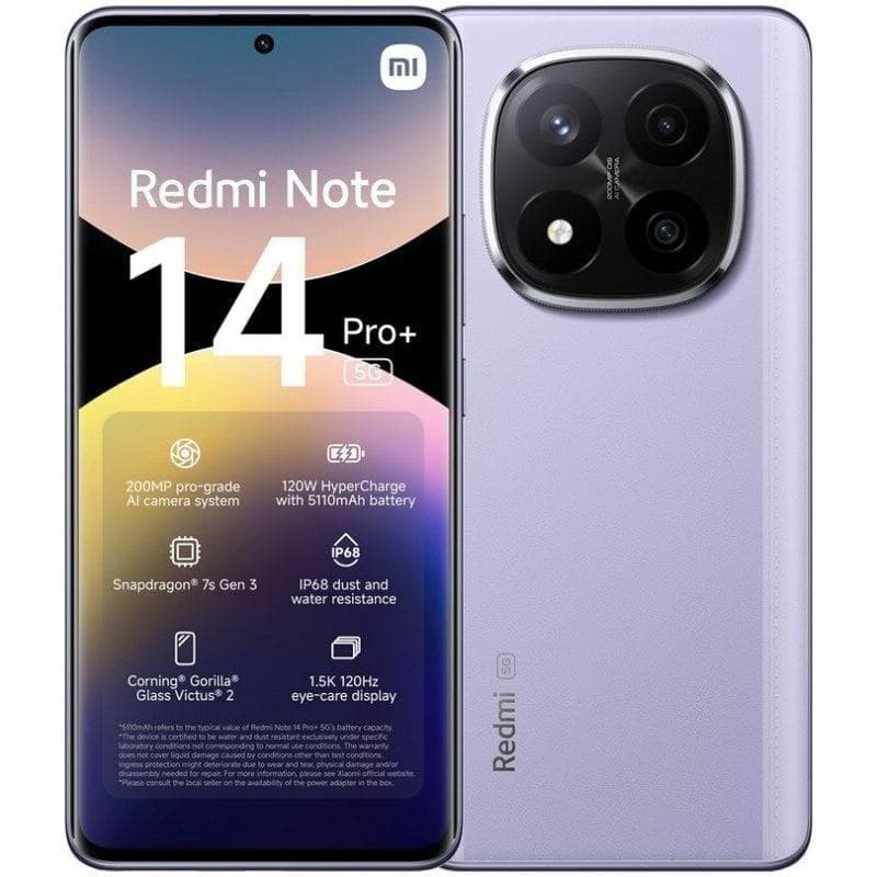 Xiaomi REDMI Note 14 Pro Plus 5G 12GB 512GB 6.67" Violet Lavande
