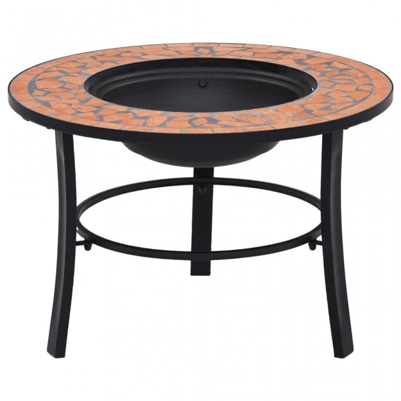 VidaXL Brasero avec Mosaïque en Céramique 68cm Terre Cuite