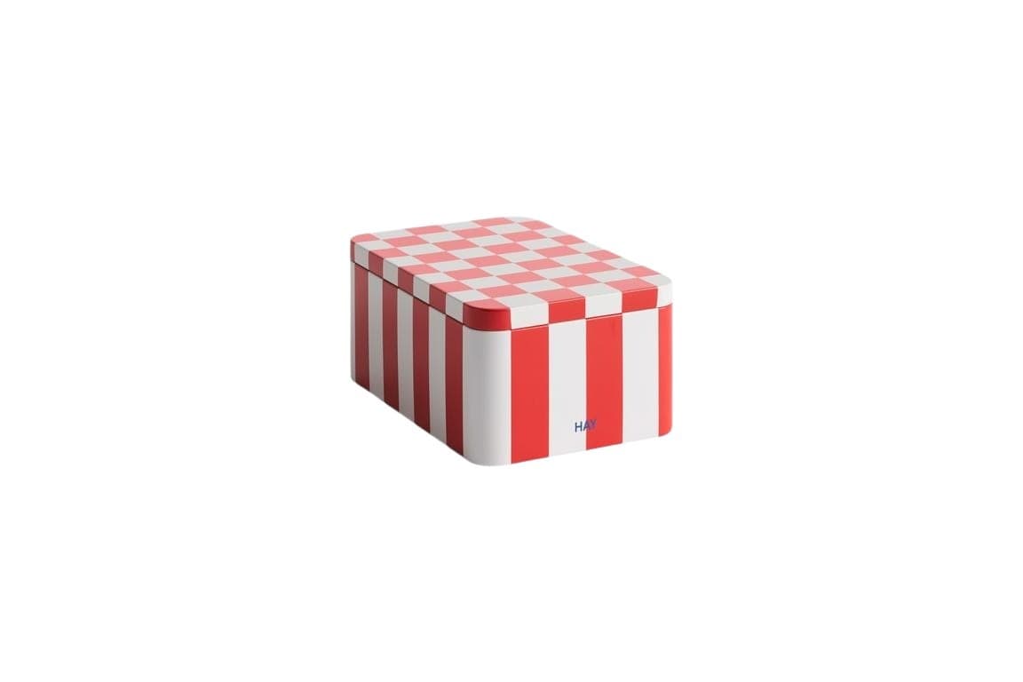 HAY Conteneur en étain - HAYTinContainerRedOffWhite