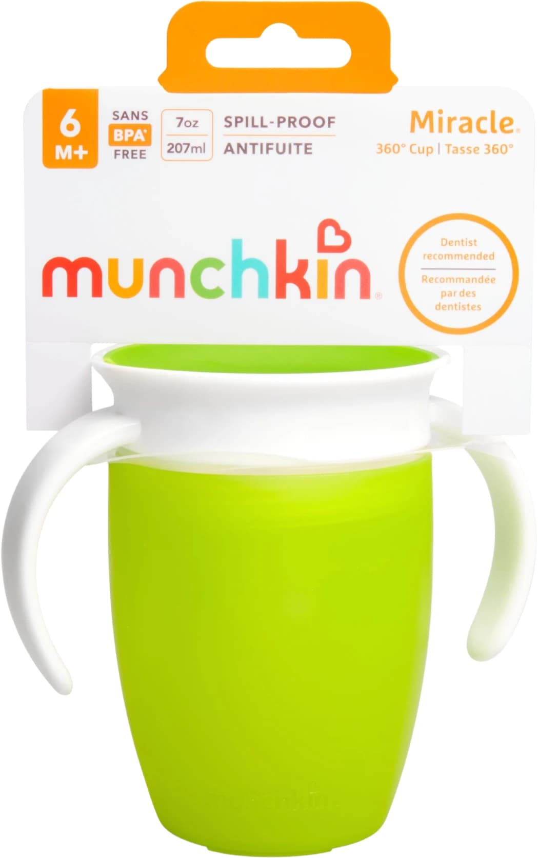 Munchkin Junior 360°, gobelet à bec non coulant 12m+, vert 207ml