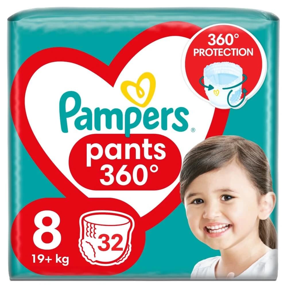 Pampers Pants, couches, taille 8, 19 kg+, 32 pcs