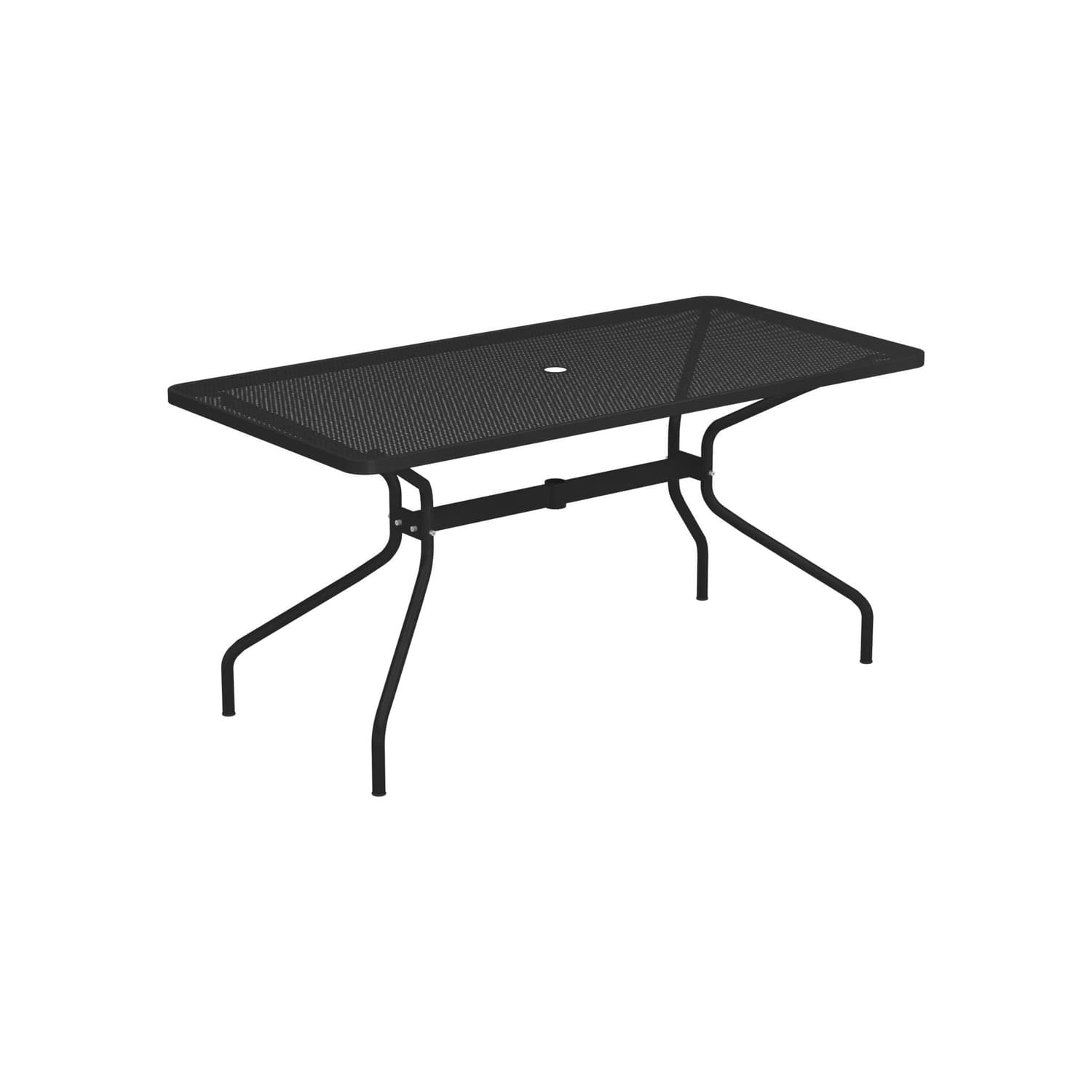 Emu - Table rectangulaire Cambi - Noir - Tôle perforée - Designer Aldo Ciabatti
