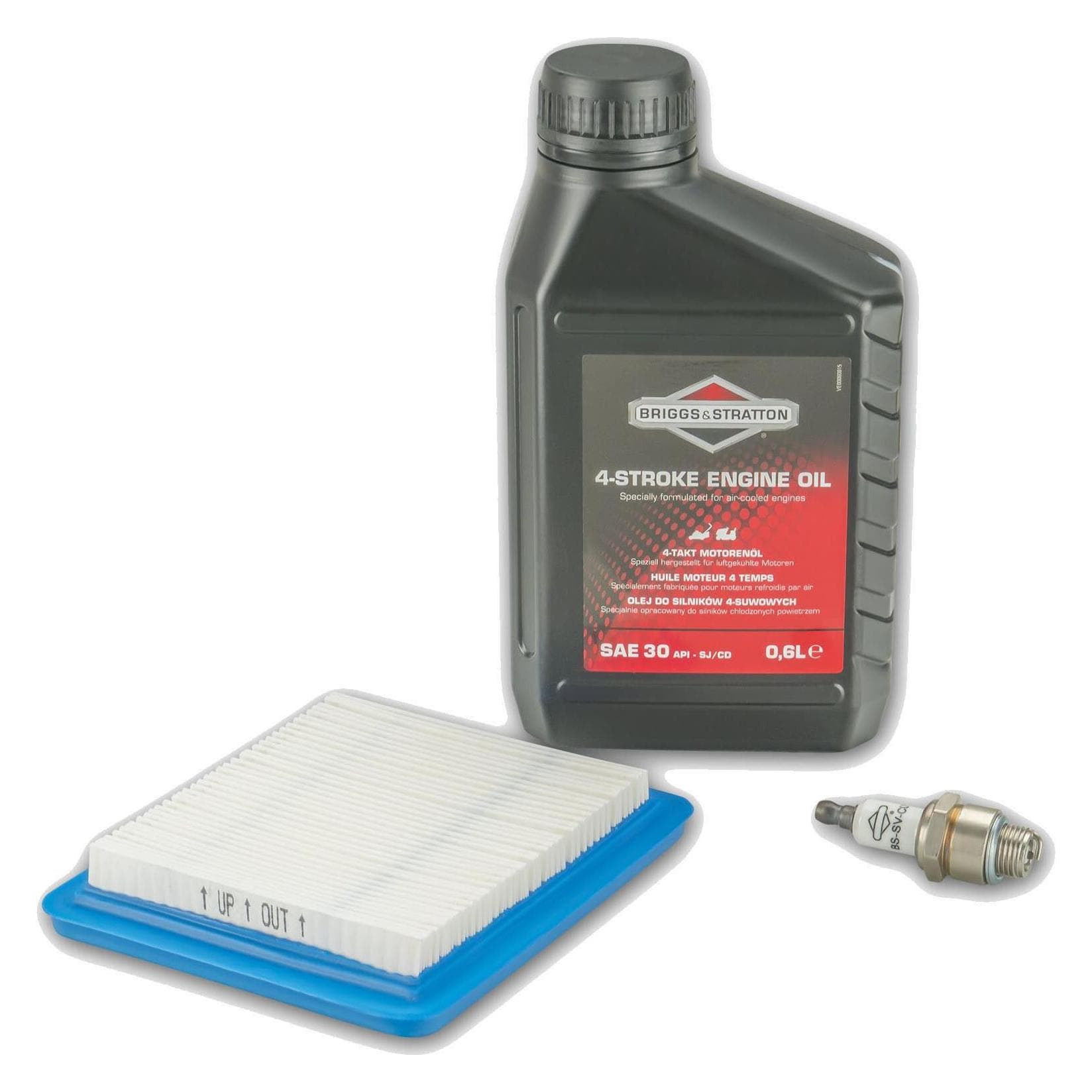 Briggs & Stratton, Machine de jardinage : accessoires, Soins du moteur (Tondeuse à gazon)