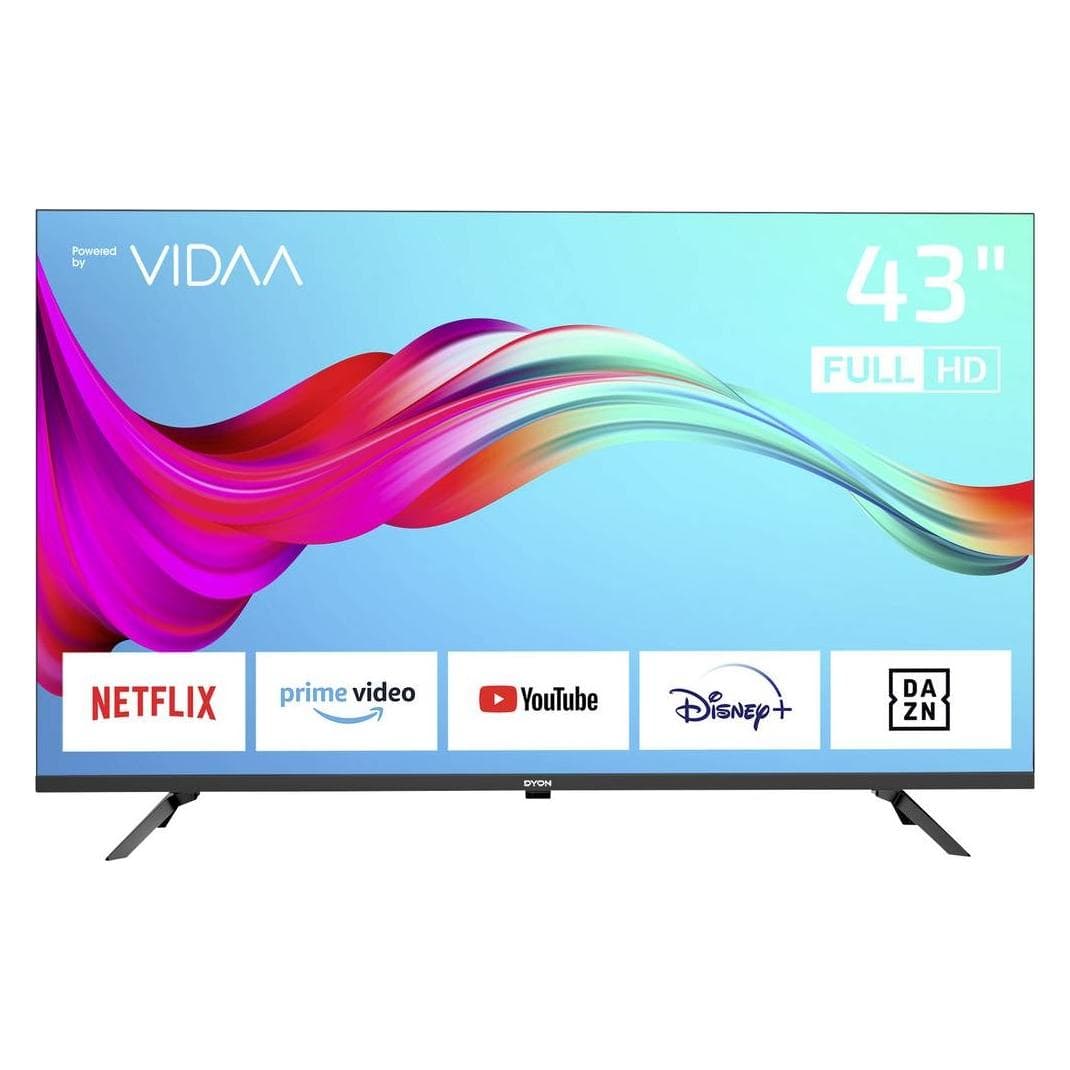 Dyon SMART 43 VX TV LED 108cm 43 pouces EEK E (A - G) DVB-S2, DVB-C, DVB-T2, CI+, Full HD, Smart TV (43", LED, Full HD), TV, Noir