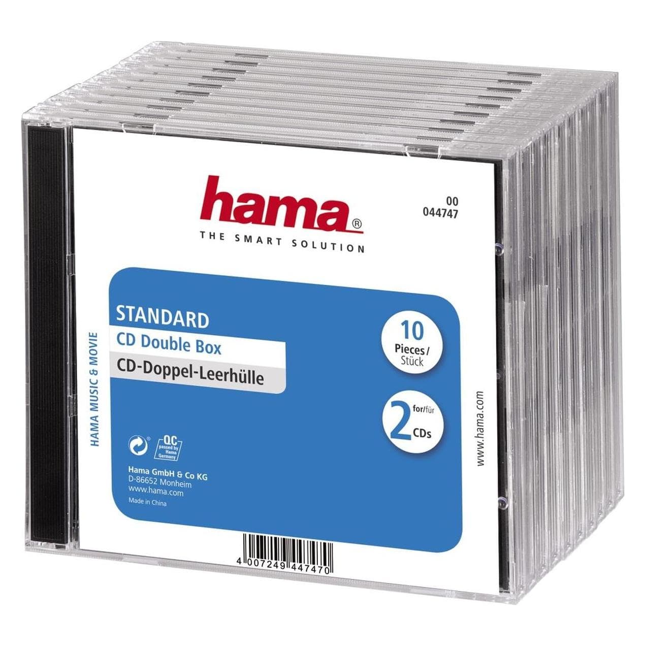 Hama Boîtier double pour CD 10 Boîtier pour bijoux, CD + DVD : accessoires