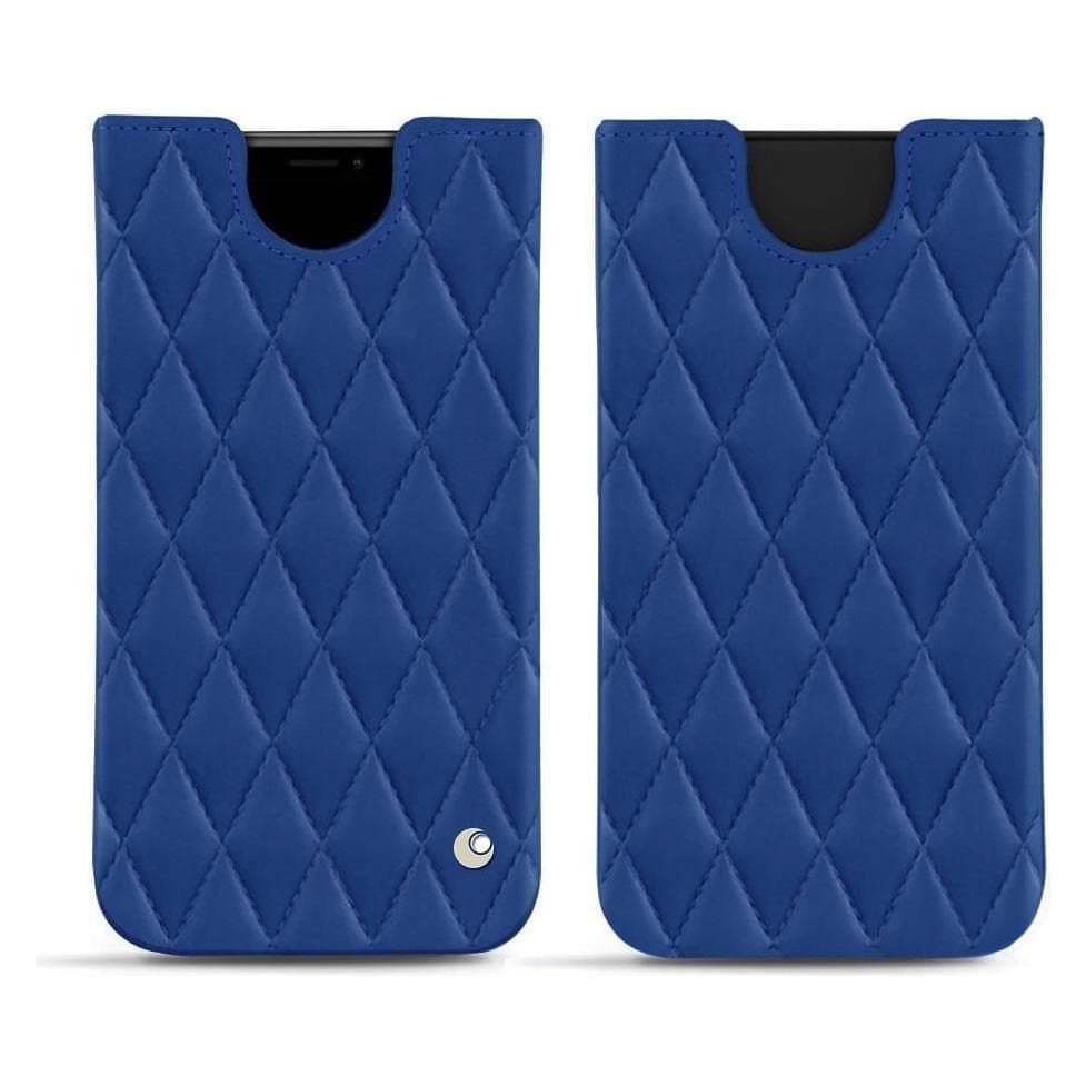 Noreve Housse cuir (Apple iPhone XS Max), Coque pour téléphone portable, Bleu