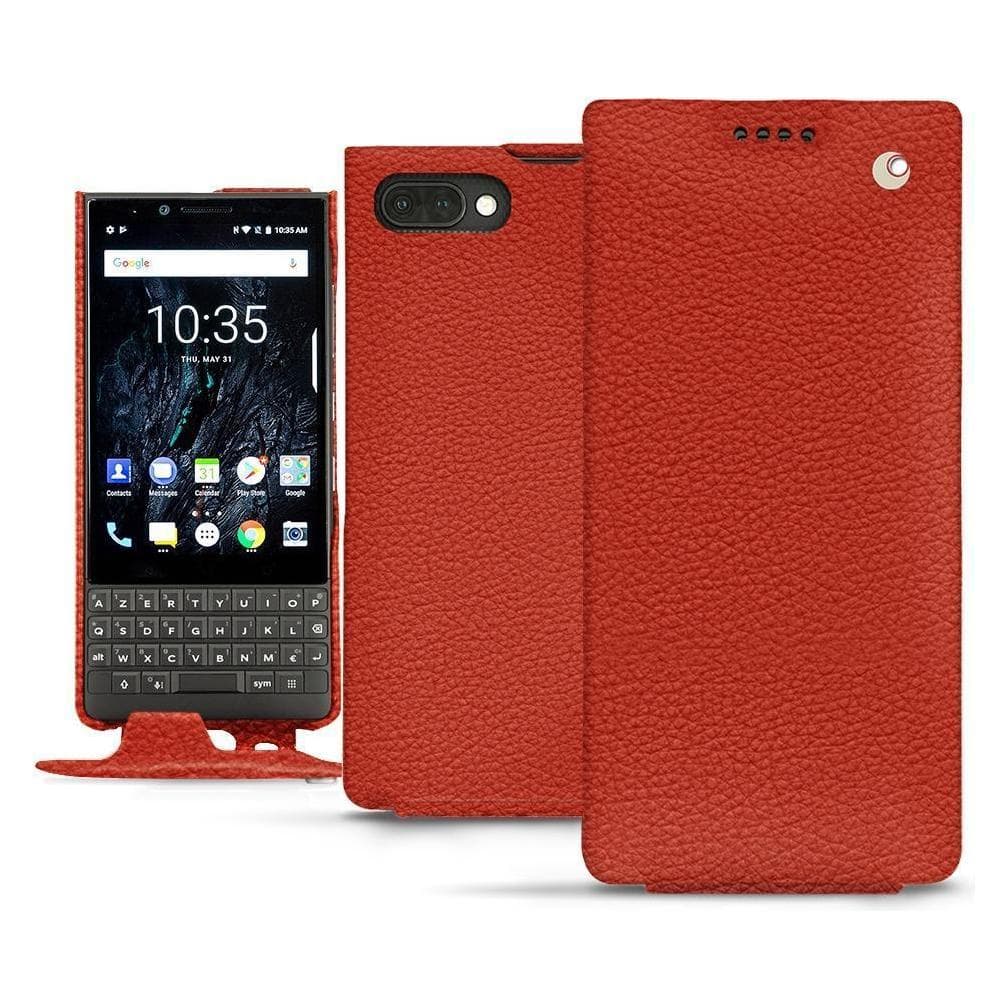 Noreve Housse cuir vertical (KEY2), Coque pour téléphone portable, Orange