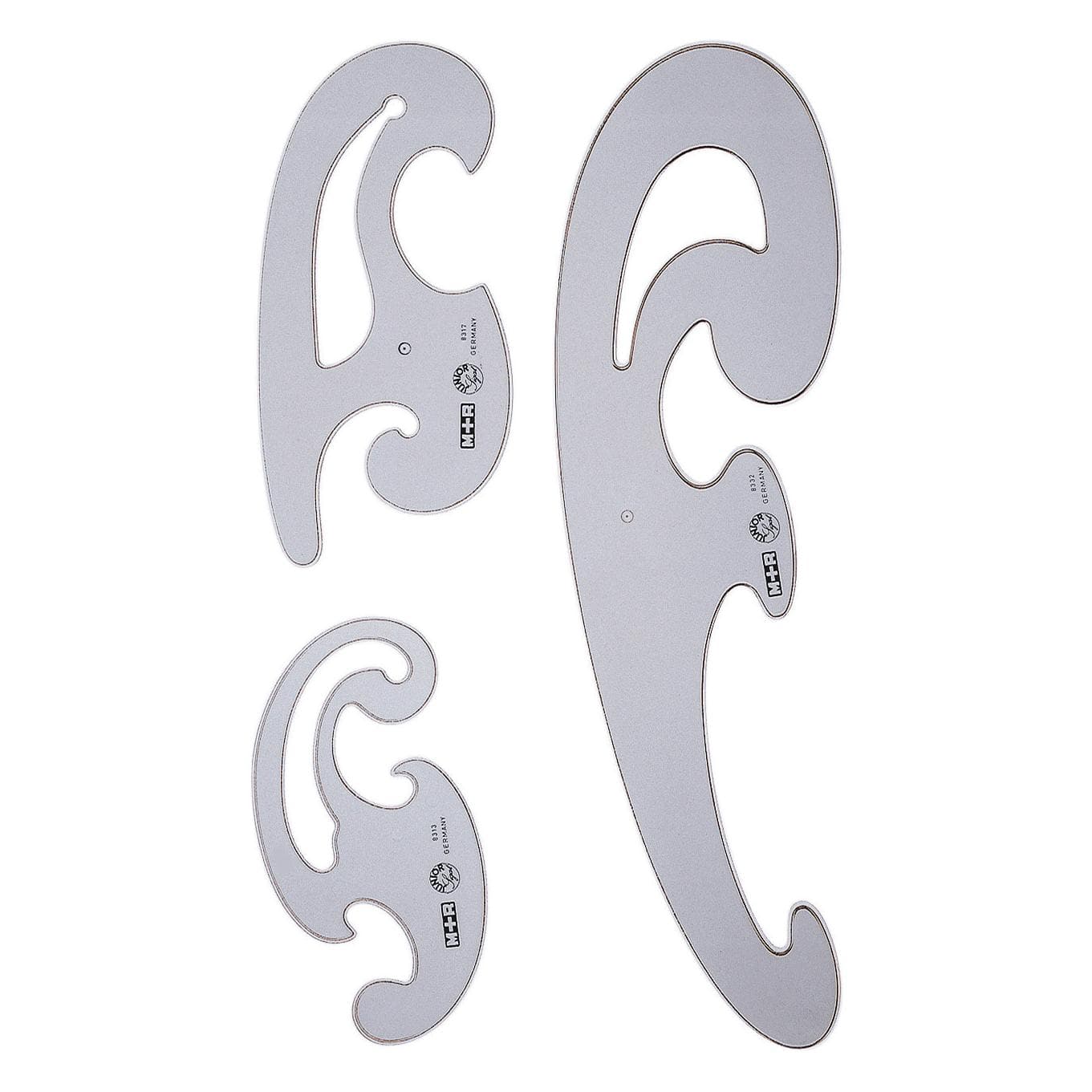 M+r, Règle, Jeu de cames Burmester 3 pièces (34.40 cm, Matières plastiques)
