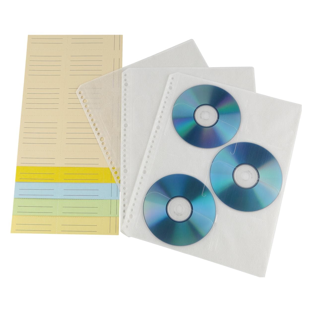 Hama 1x10 pochettes d'index pour CD-ROM, CD + DVD : accessoires
