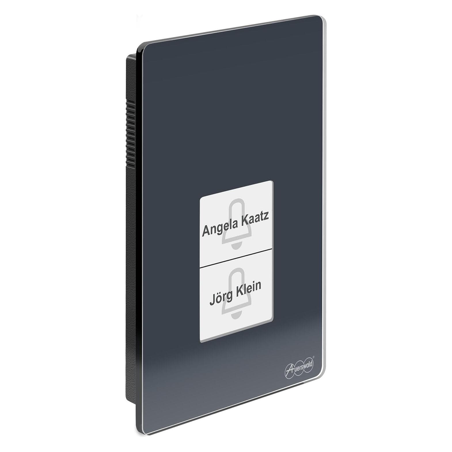 Auerswald, Sonnette + interphone, TFS-Dialog 400 anthracite Système d'interphonie pour interfaces a/b avec façade en verre élégante
