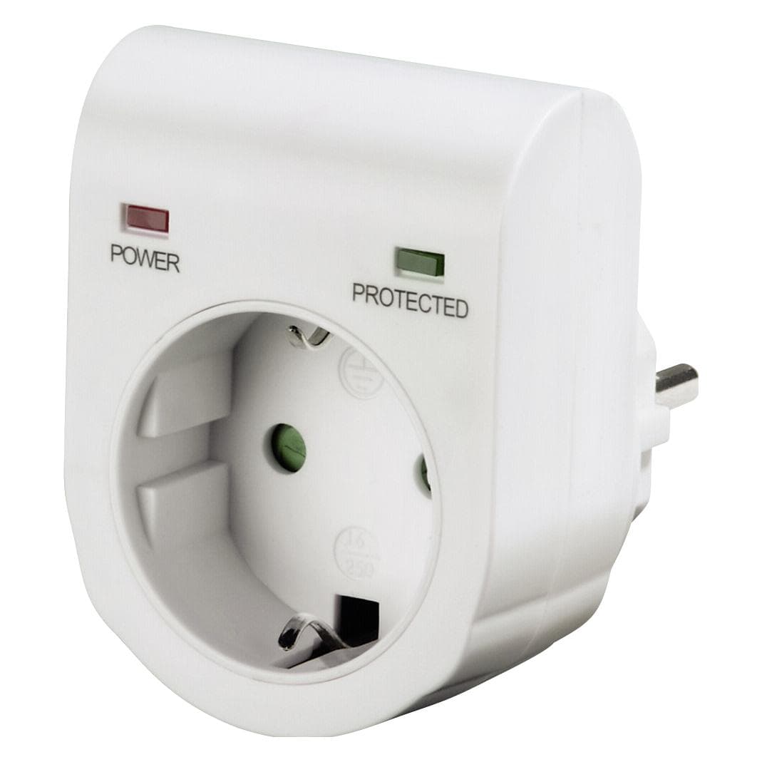 Hama, Bloc multprise + prise multiple, Adaptateur de protection contre les surtensions (1x)