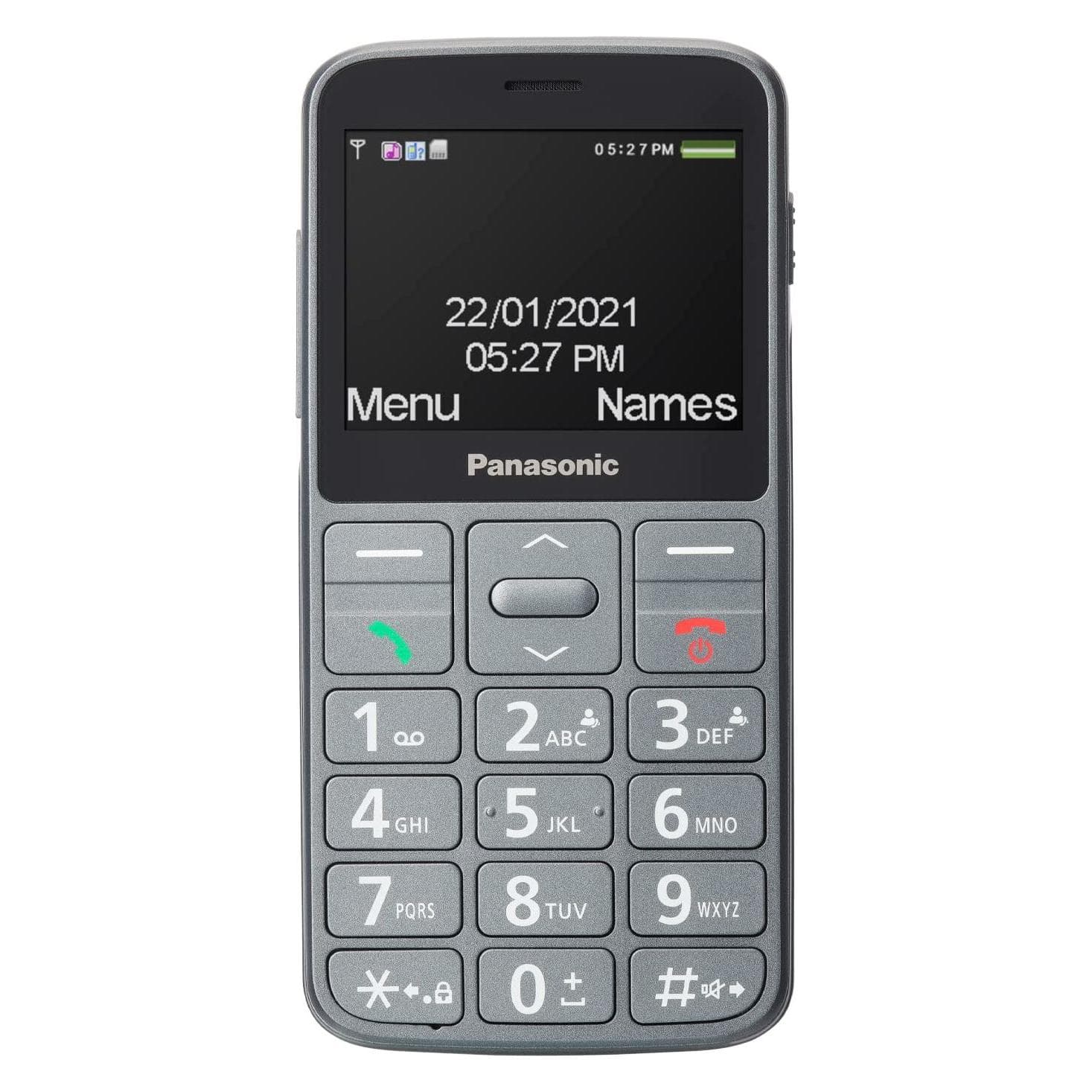Panasonic KX-TU160 Easy Use Mobile Phone Pilkas, 2.4 ", TFT-LCD, 240 x 320, USB version USB-C, Built-in camera (2.40", 0.30 Mpx), Téléphone