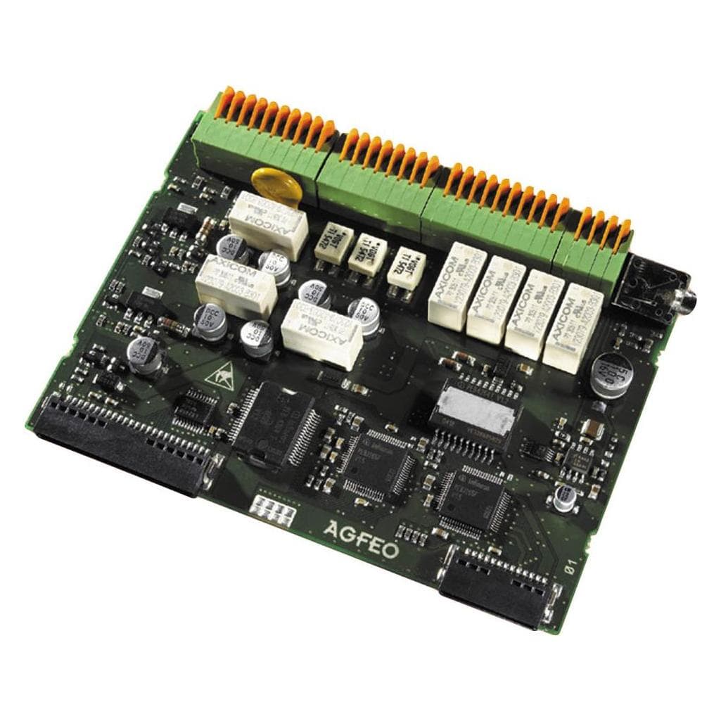 Agfeo K-Modul 544 4 entrées d'alarme 3 ports a/b dont un comme 2 fils ou 4 fils FTZ TFE MoH..., Téléphone : accessoires