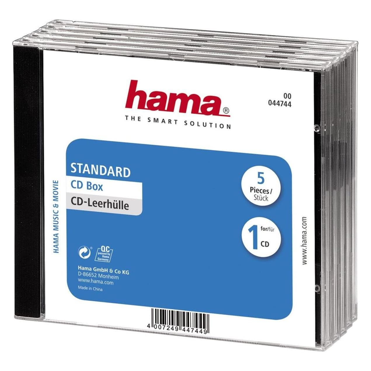 Hama 1x5 Boîte à CD boîtier à bijoux, CD + DVD : accessoires