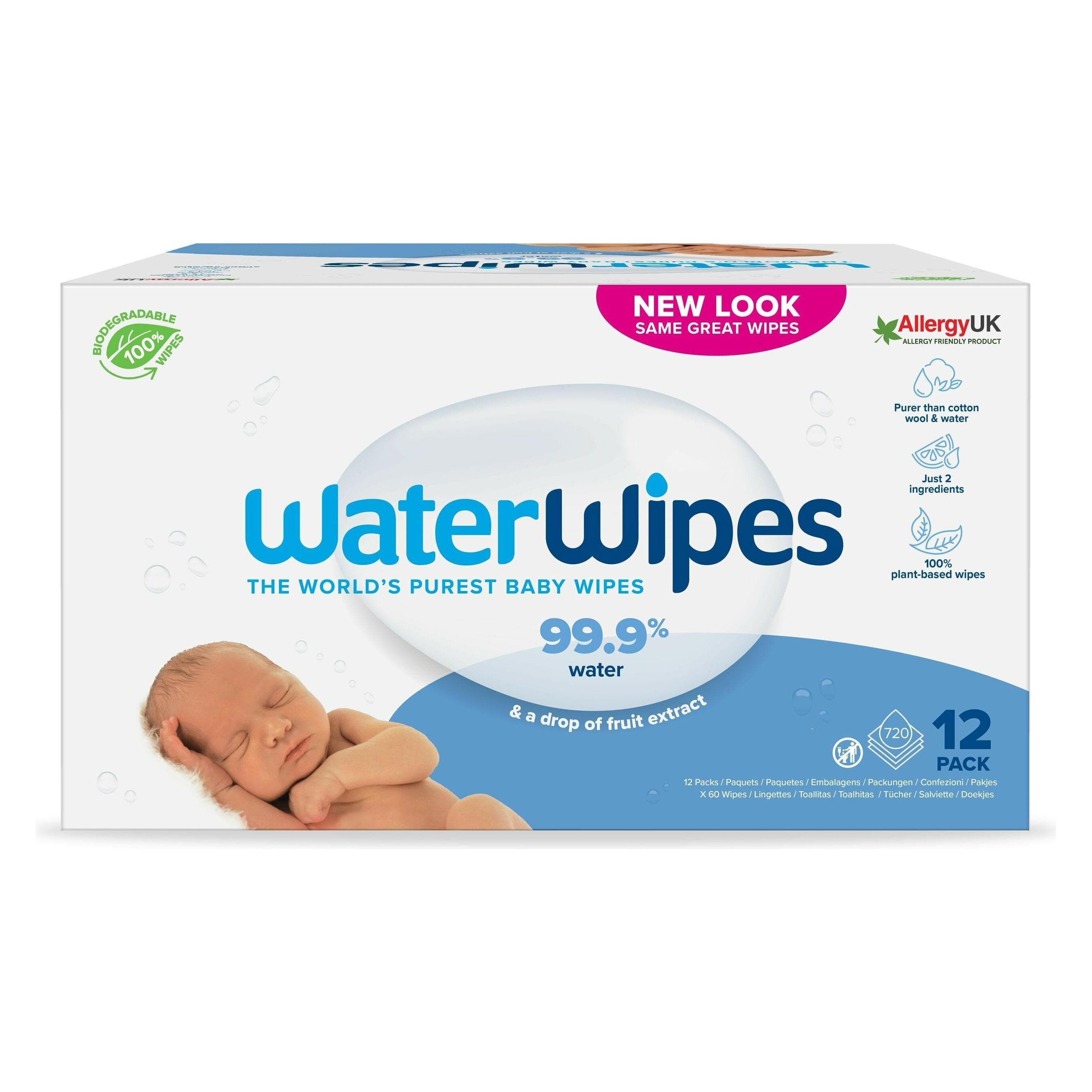 WaterWipes Lingettes humides (12 x 60 pcs)