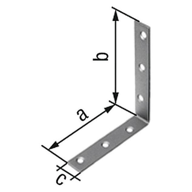 Alberts, Connecteurs en bois, Equerre de chaise 40 x 40 x 15 mm, acier inoxydable, 1 pièce (1 pcs)