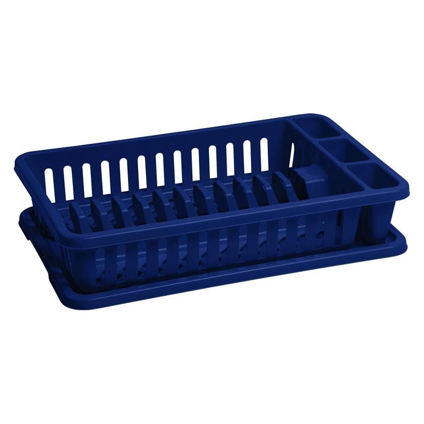 Curver BASIC DISHDRAINER+TRAY 252997, Égouttoir à vaisselle, Bleu