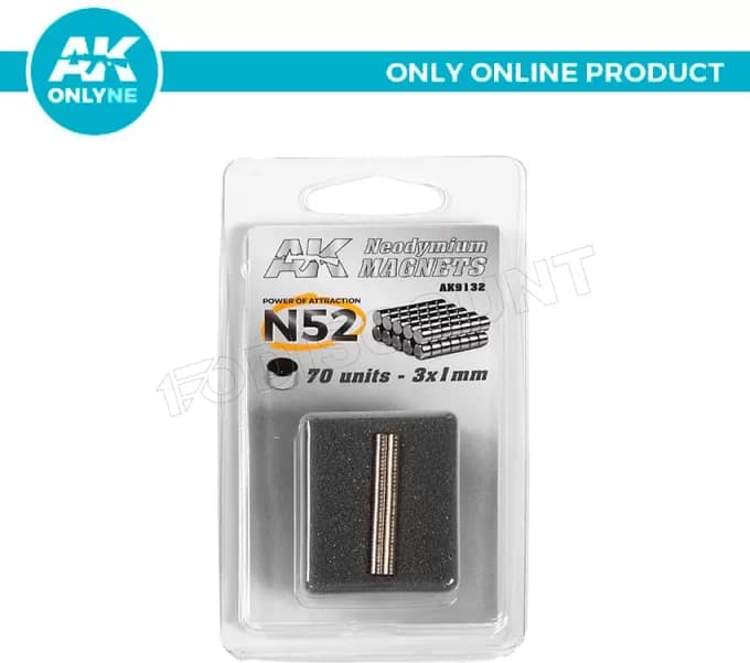 Ak Interactive - Aimants Neodyme 3x1mm N52 (70 Pièces) #DEFAULT