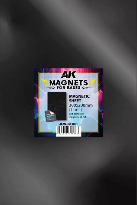 Ak Interactive - Feuille Magnetique Autocollante pour Aimants (300x200mm) #DEFAULT